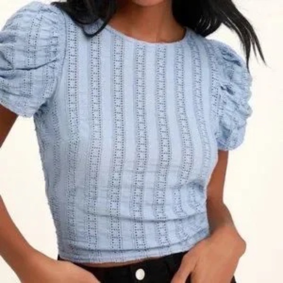 Free People, StarStruck Puff Sleeve Crop Tee - Picture 12 of 12